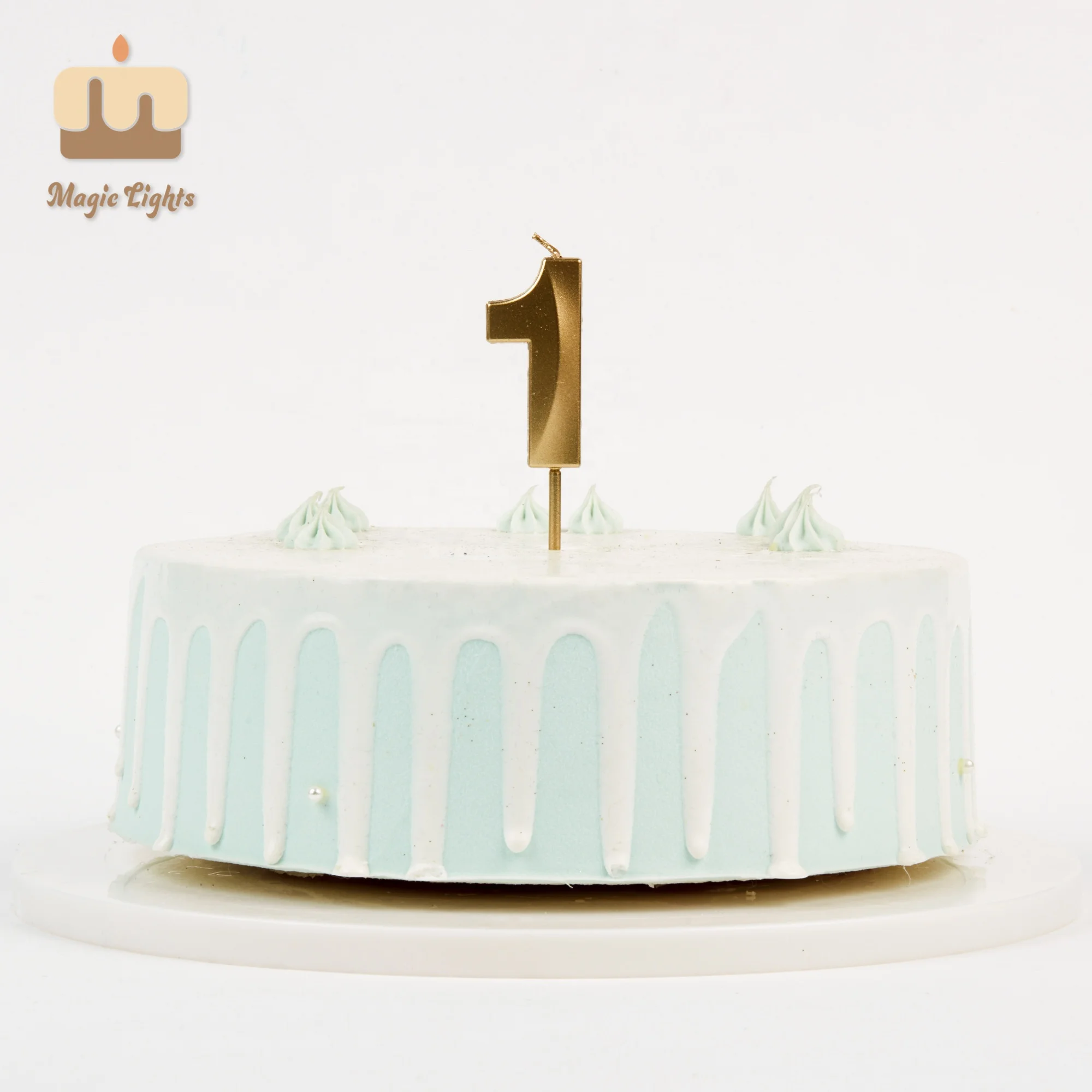 Home Decoration 0 to 9 Happy Birthday Cake Party Gold Number Candle for Birthday and Wedding