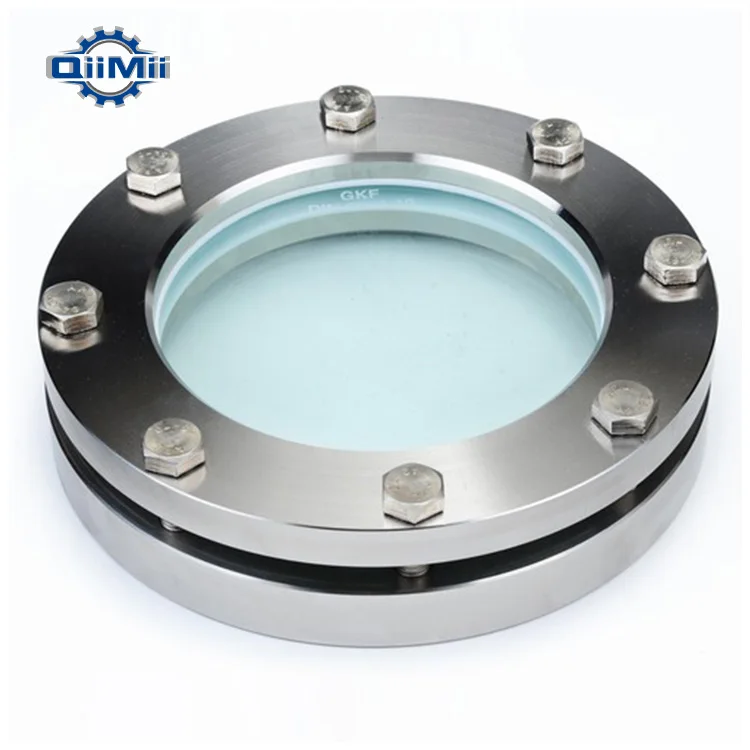 Sanitary Runde Schauglasarmatur DIN 28120 SS304/SS316L With Toughened Soda-lime Glass With PTEE Gasket