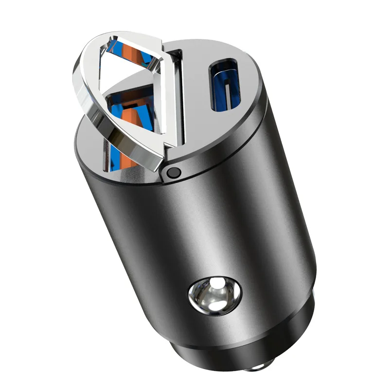 Hot Selling 30W Fast Charging Mobile Dual USB-C PD Car Charger For iPhone 11 XR Xs Max X 8 Plus For Samsung