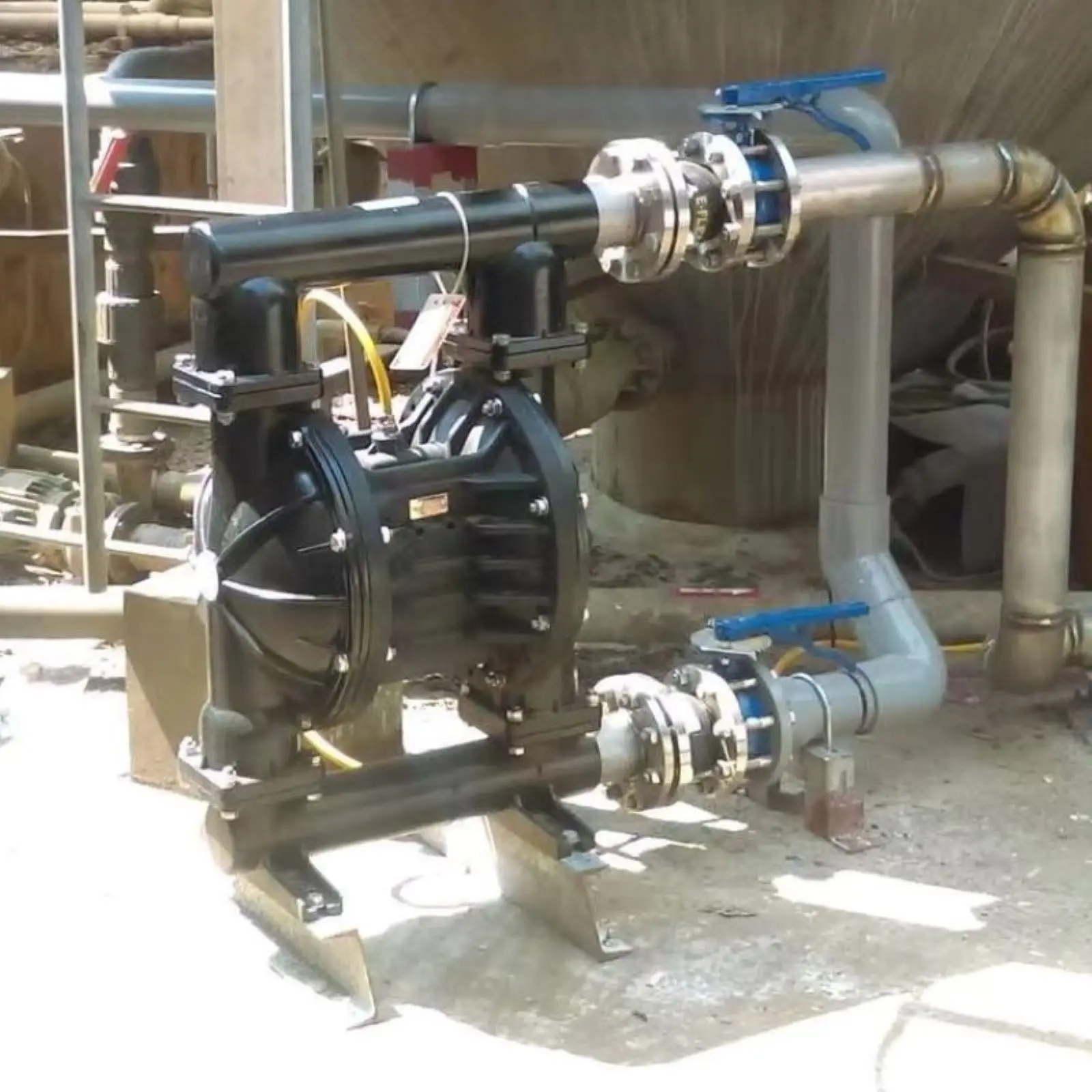 No electricity crude lubricating oil gasoline petrol fuel transfer ATEX air operated diaphragm pump