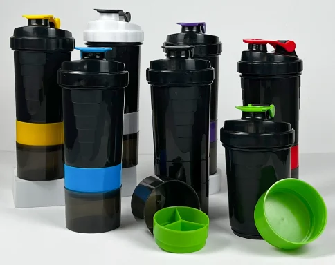 3 Layers Blender Shaker Protein Bottle Powder Shake Cup Water Bottle Plastic Mixing Cup Body Building Exercise Bottle