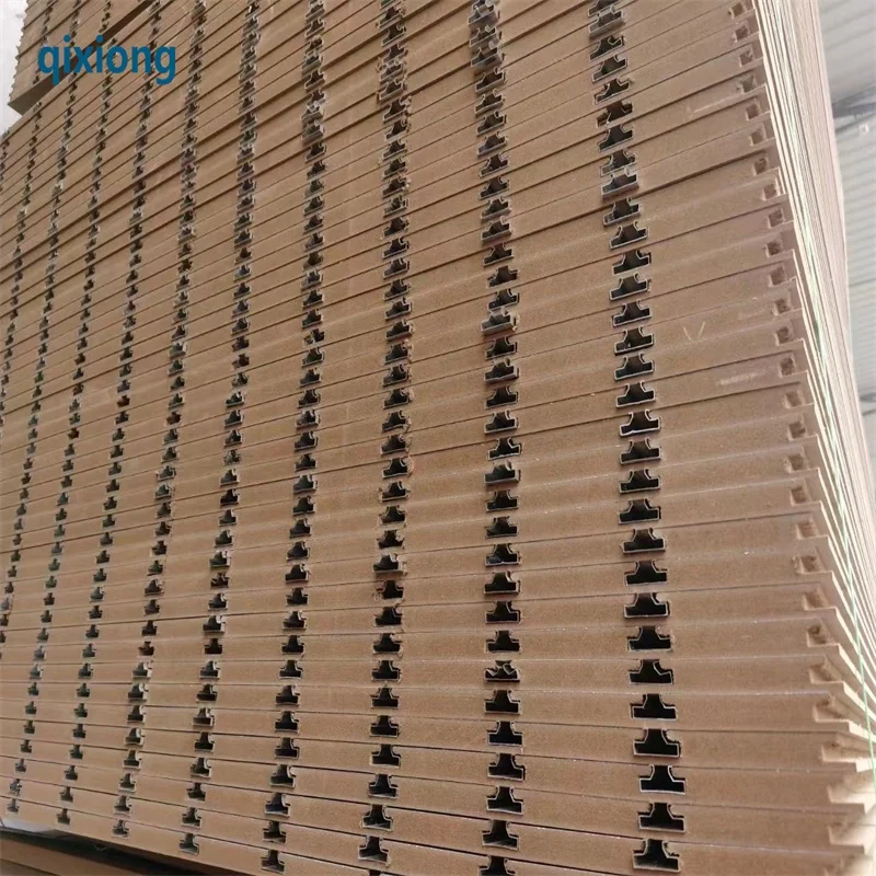 QiXiong Slatwall panel Melamine MDF Wholesale E1 different color Durable Store