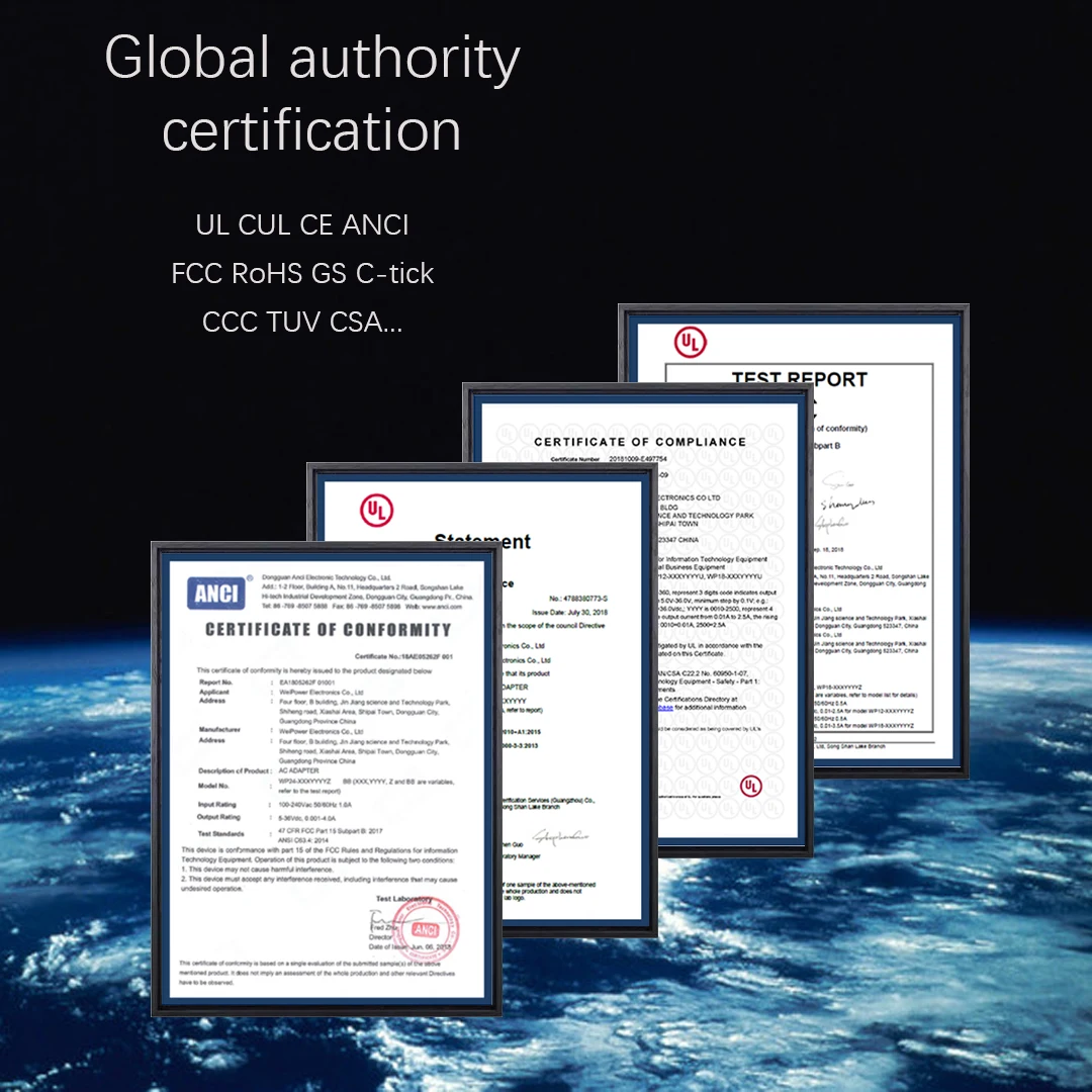  Ac plug C6 C8 C14 black white adapter AC DC desktop charger 36V1.8A 65W Switching Power Adaptor power supply