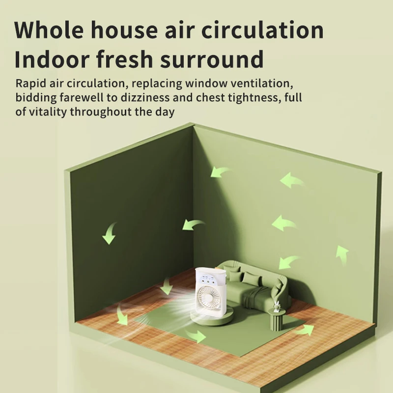 3 Hole Mini Portable USB Air Cooler Home and Office Air Conditioner with 3 Hole Design for Household and Garage Use