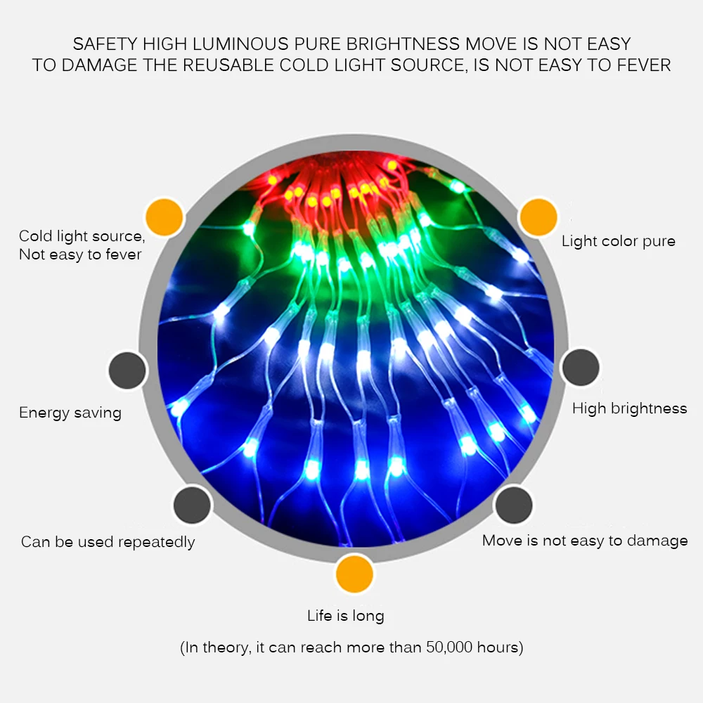 RGB Round shape Led semicircle Peacock Net Light For Bedroom Home Decoration Led Christmas Lighting Curtain