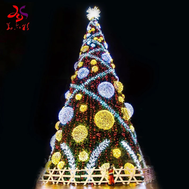 PVC artificial programming Large big commercial Christmas tree Christmas outdoor decorations
