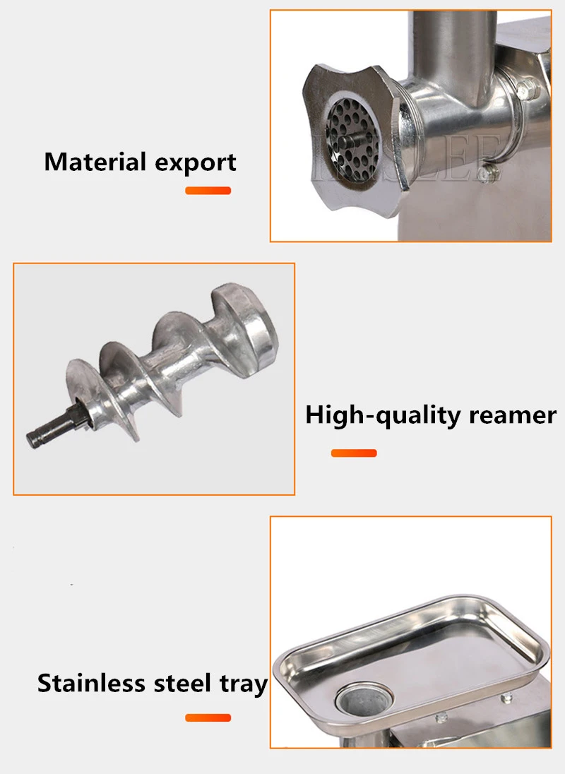 Electric Meat Grinder 850W Max Power - Stainless Steel Meat Grinder Mincer Stainless Steel Blade and Plates