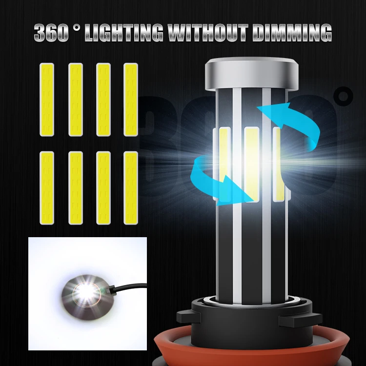 Super Bright luz Led H4 X8 Led Headlight Bulb H11,Led H7 110W luz Led Headlight luces Led Para Autos