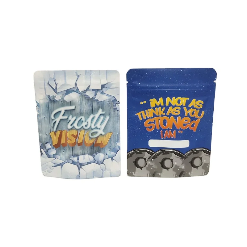 Stock candy  Aluminum Foil Food Package Zip lock Stand Up Pouch Custom Logo Smell Proof 3.5g Mylar Bags