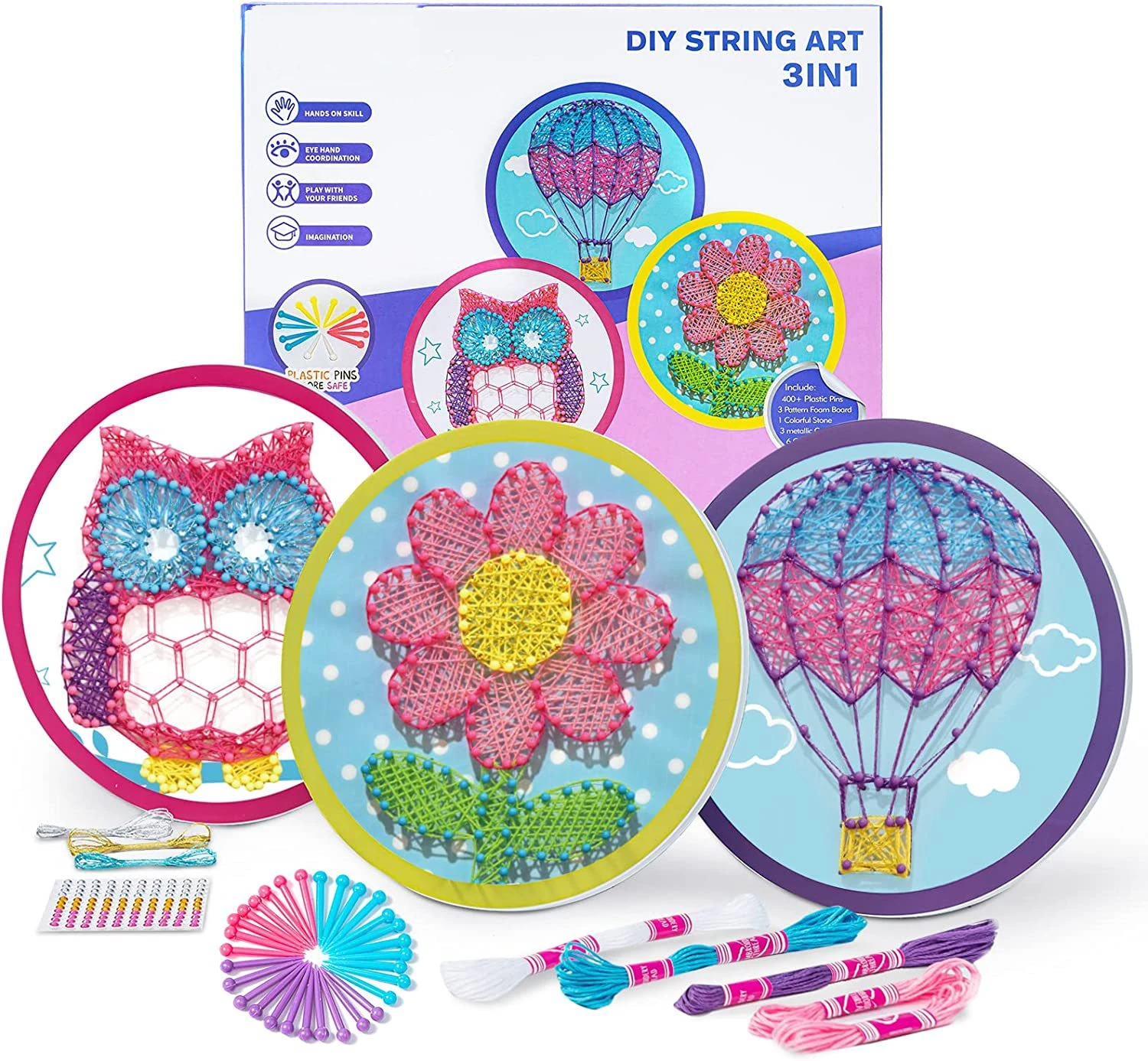 Stocking String Sewing Winding 3D DIY Craft Material Kit For Children Intelligence