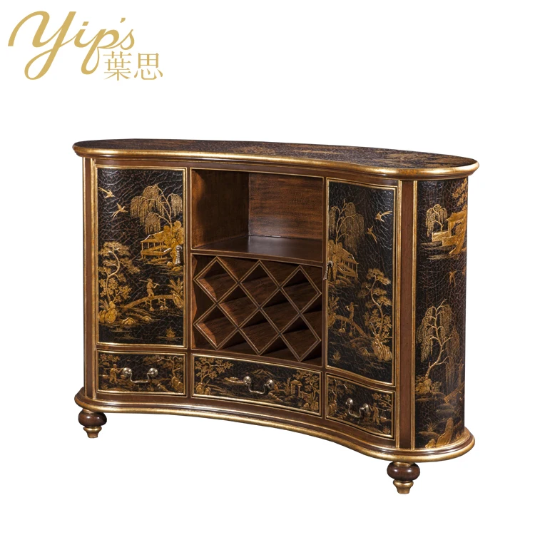  Yips LD-1605-1416 китайская серия ручная роспись золотой лист китайский узор барный стол для