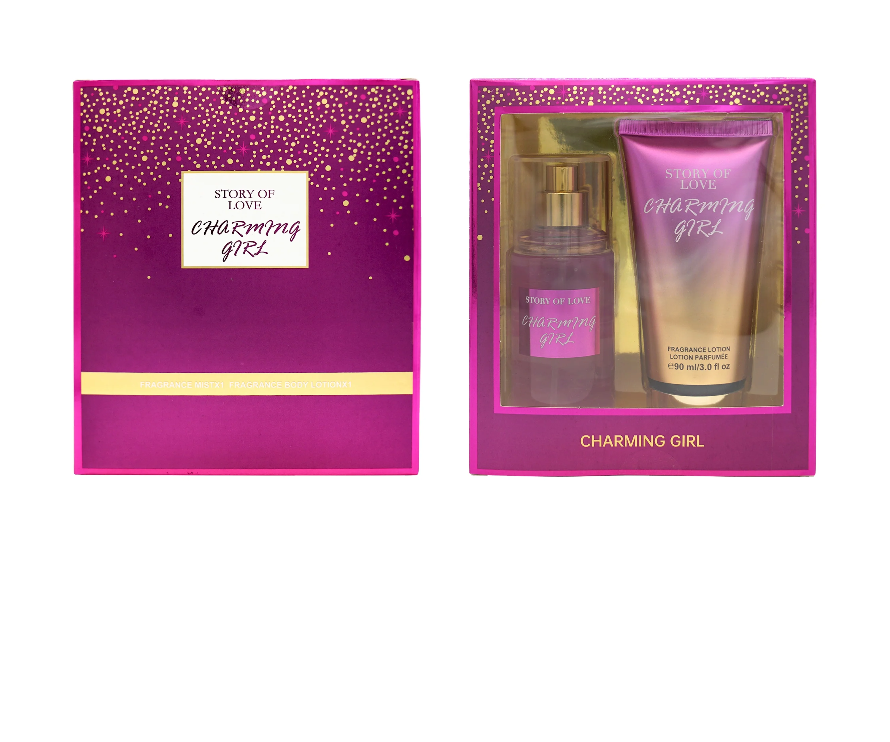 BTM028 90ml body fragrance lotion 88ml body perfume romantic different flavors high-quality Christmas gift boxes