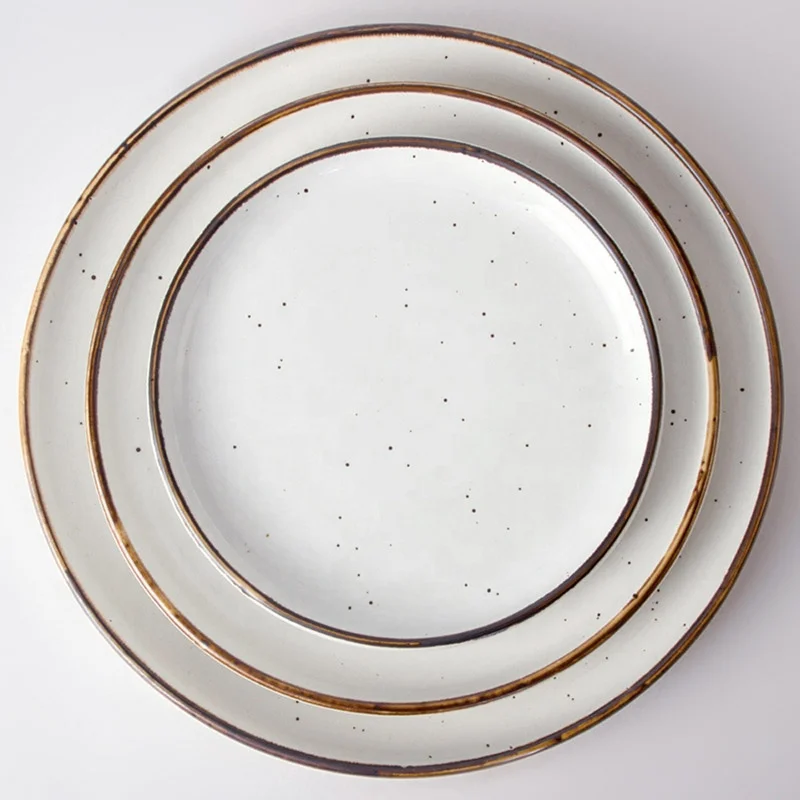 Hot Sale Wholesale Ceramic China Plates For Restaurant Round Custom Ceramic Plates Supplier Ceramic Dinner Plates for Weddings