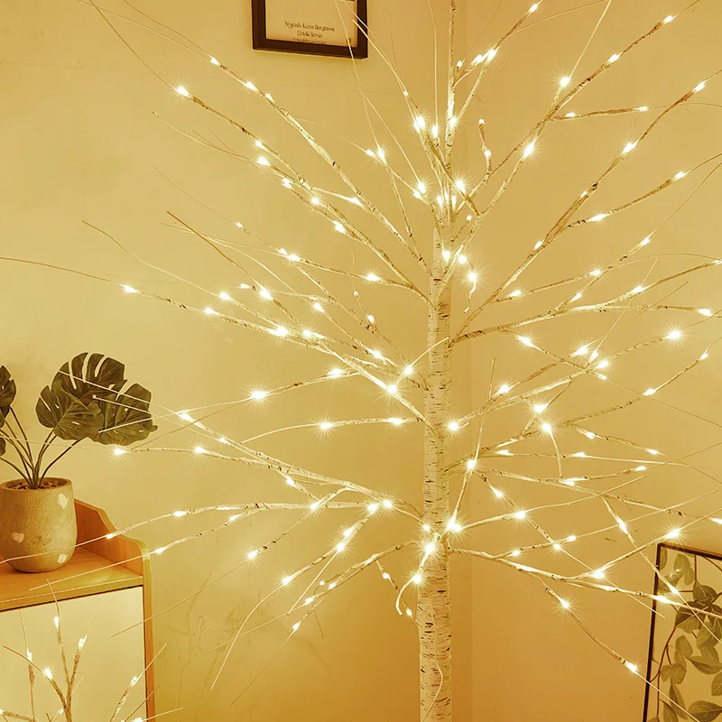 Hot Sale Remote Control Led Tree Lamps Holiday Decorative Lighting Night Light Artificial Birch Christmas Lights