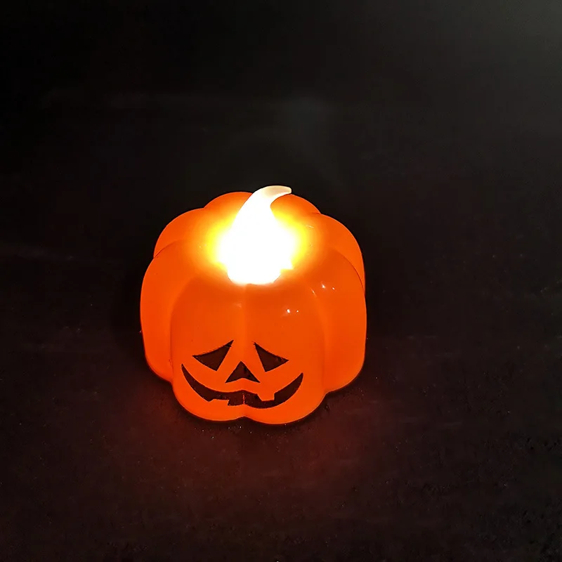 Halloween party decoration supplies atmosphere setting props bar LED luminescent pumpkin candle lamp