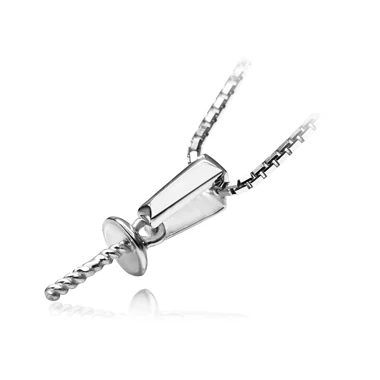 
Qifu Elegant 14K White Gold Pendant 9.5-10mm AAA Black Tahitian Pearl Jewelry customized 
