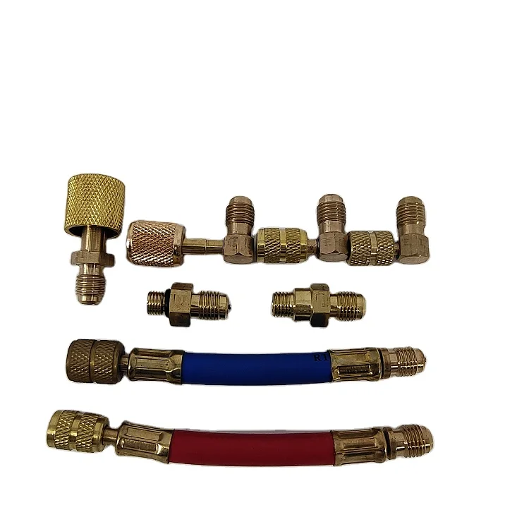 Self 8 PCS Sealing R134A Can Tap Valve Refrigerant Dispenser with Tank Adapter for 1/4 and 1/2-inch AC Freon Charging Hose