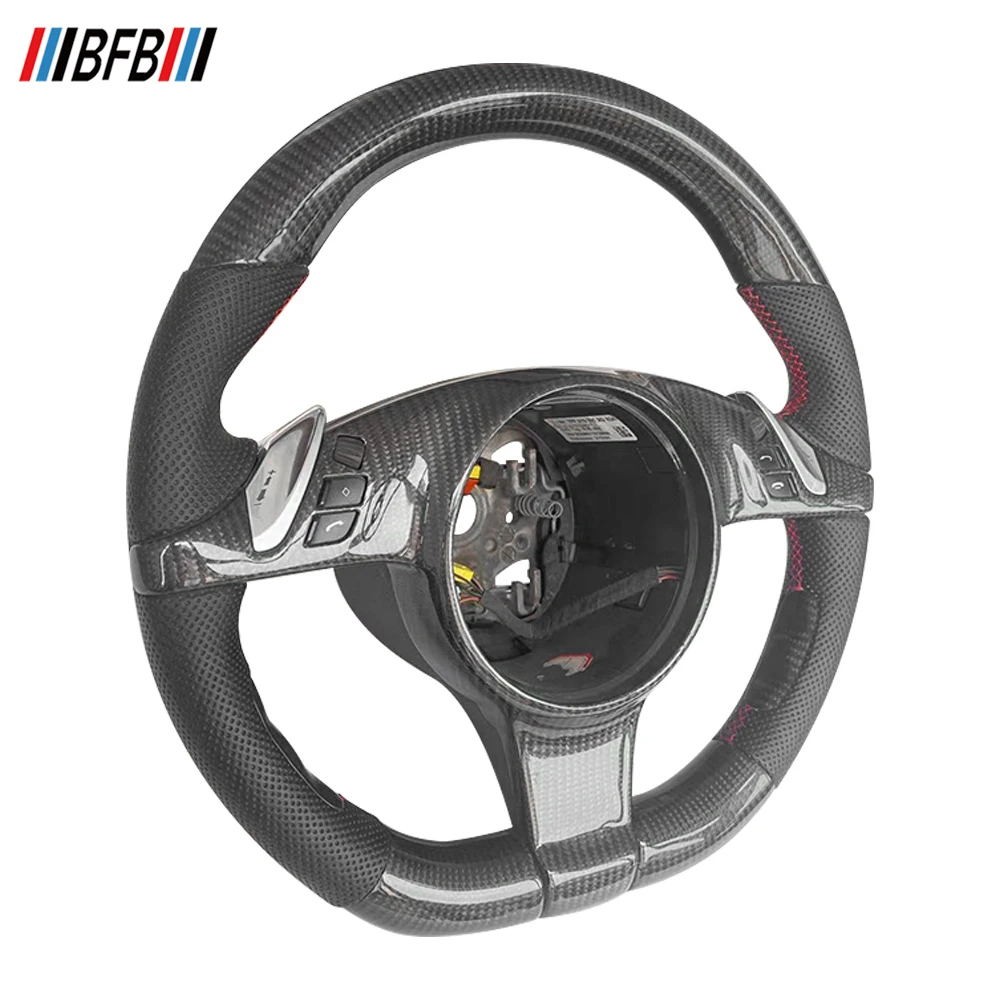 BFB Carbon Fiber Customized Steering Wheel Replacement For Porsche Cayenne 92A 9YA 9PA Panamera 970 911 2008-2013