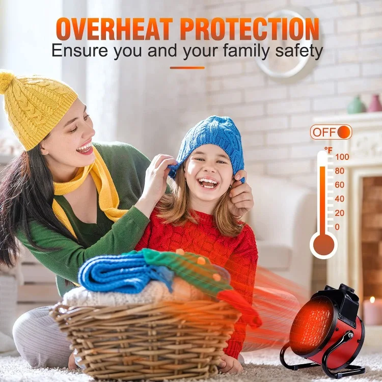 Myriver Custom 5Kw Industrial Portable Ptc Electric Ceramic Air Fan Heater Room Heaters 12 Volts Indoor Outdoor With Thermostat