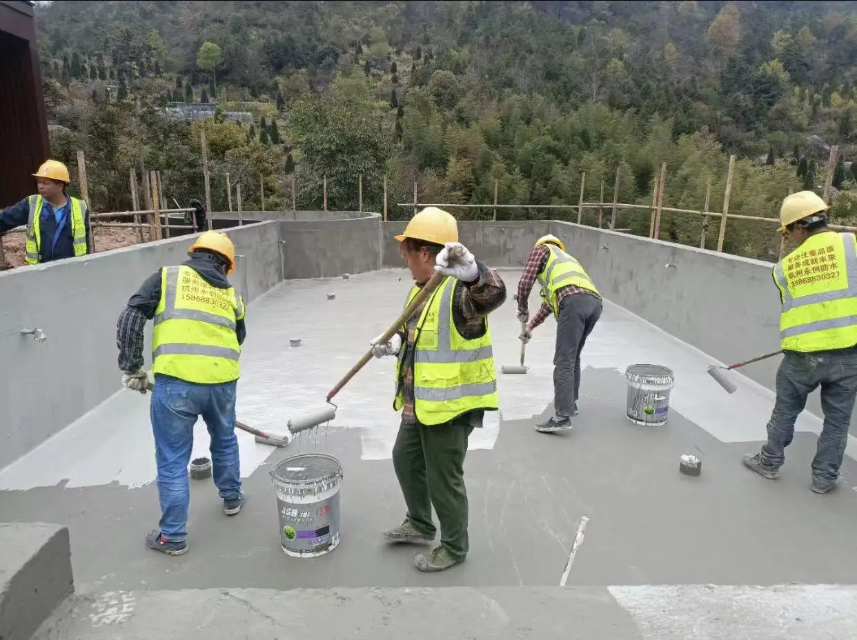 High Quality JS Two-Component Acrylic Concrete Roof Coating Waterproof Polymer Cement-based Coating