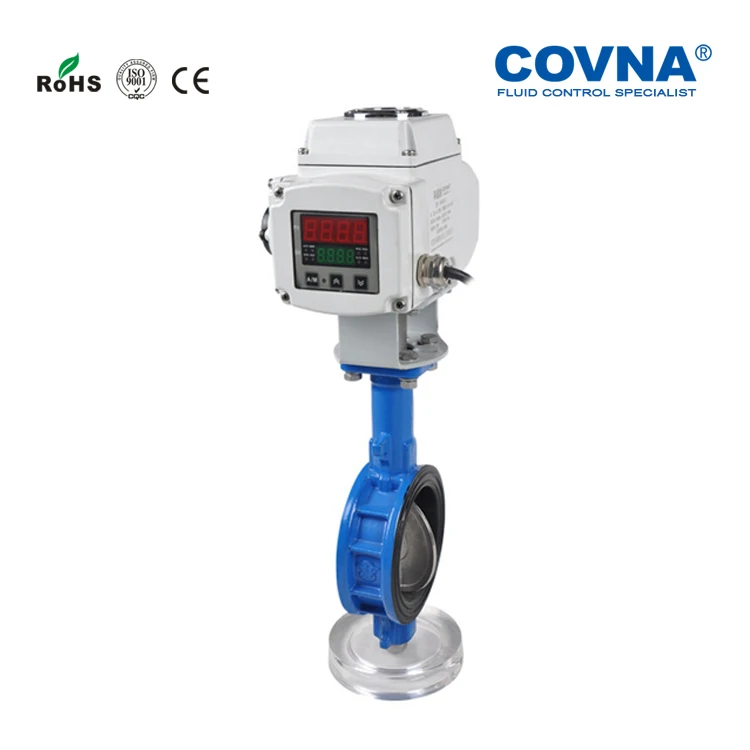 COVNA Electric Actuated Valve Wireless Regulating Remote Control Water 12V Intelligent Motorized Butterfly Valve