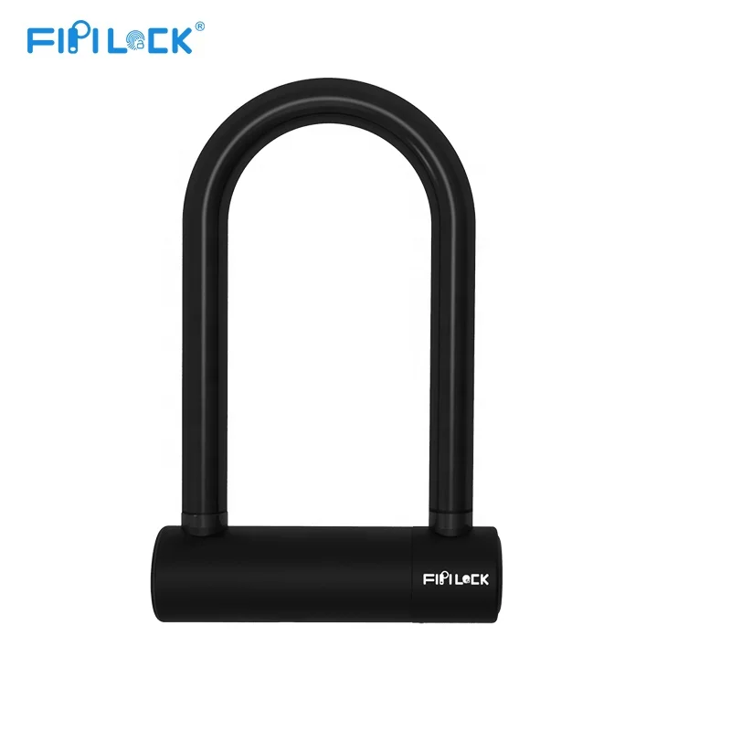  Смарт-замок Fipilock с U-образным отпечатком пальца для мотоцикла погодозащищенный зарядкой от USB защитой кражи со сканером отпечатков пальцев велосипедный