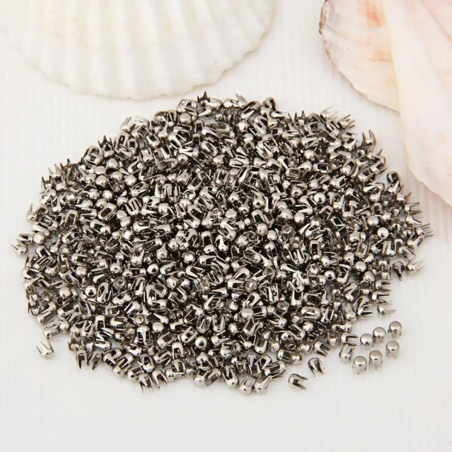 500pcs/Bag Garment Nailed Beads Machine Accessories  Silver Spikes Rivet Metal Four Claw Nails For Pearl Machine