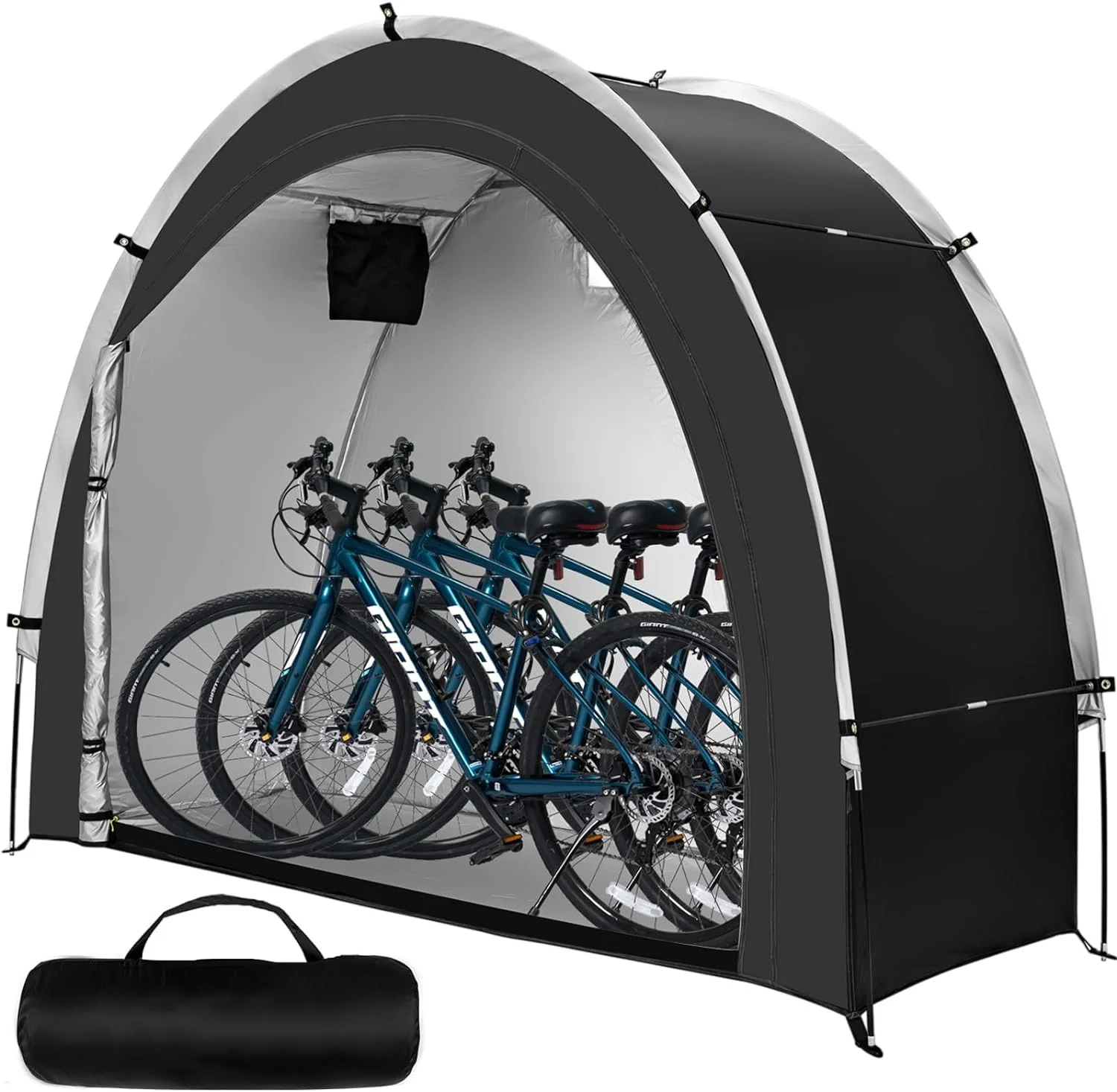 Outdoor Portable Bicycle Storage Sheds Bike Storage Shed Tent For 2/3/4/5 Bikes Motorcycle Garden Tools Toys Lawn Mover