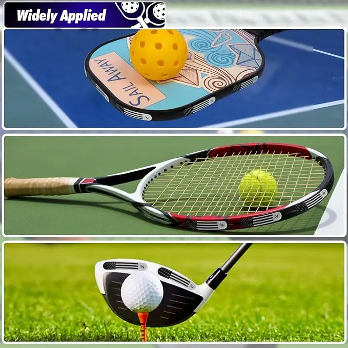 20 Pcs Pickleball Lead Tapes Adhesive Pickleball Edge Guard Tape Bars to Increase Power Swing Speed
