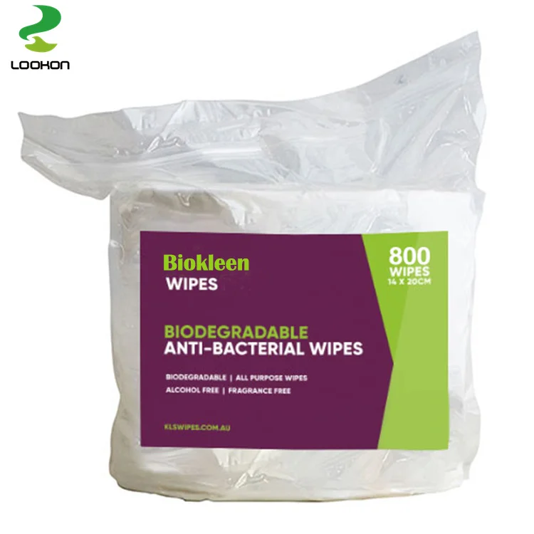 Lookon OEM & ODM Cleaning Wholesale Big Roll Biodegradable Large Cotton Bamboo Gym Hand Sanitizing Wet Wipes Refill For Spin