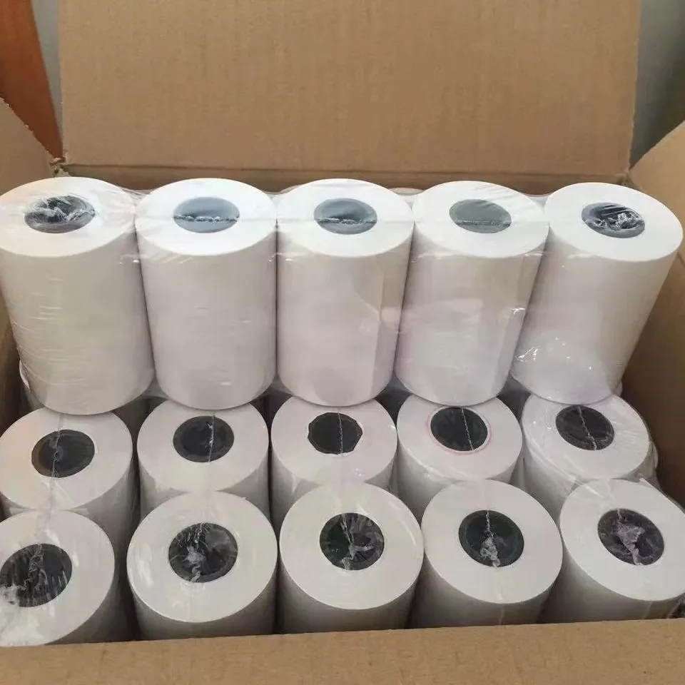 Free sample thermal cashier paper roll 80x60 till rolls cheap price with best quality manufacturer thermal paper for POS/ATM