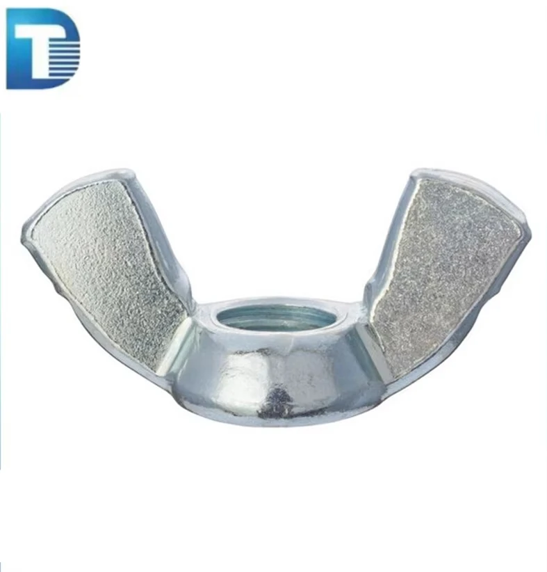 M14 M16 M18 Grade 4.8 8.8 10.9 12.9 Gal Steel Q235B Q235 Zinc Plating Edged Square Wing Round Butterfly Wing Nut DIN314 DIN315