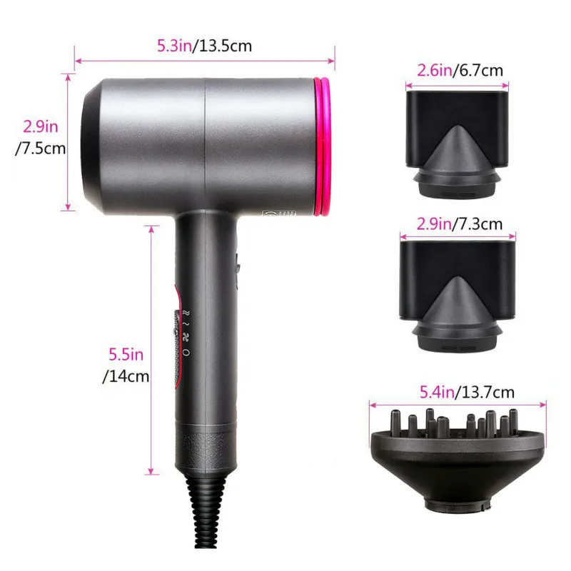 
2000W Professional Hair Dryer Strong Wind Salon Dryer Hot Air&Cold Air Wind Negative Ionic Hammer Blower Dry Electric 