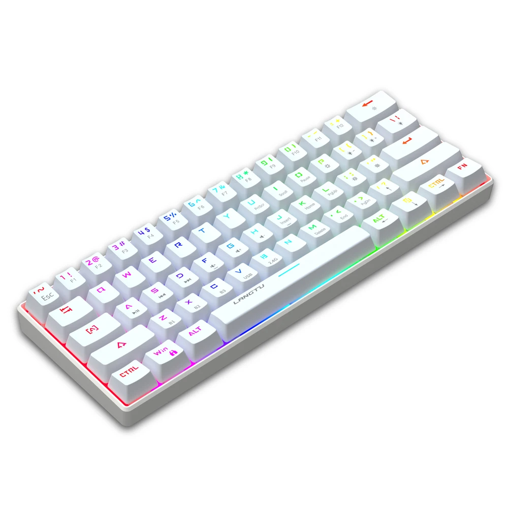  Проводная 60% клавиши оптический переключатель RGB подсветка программируемая Механическая игровая