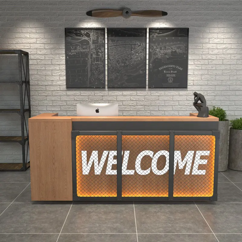 Loft Style Design Cash Cashier Money Restaurant Cafe Bar Bill Counter Checkout Salon Reception Desk