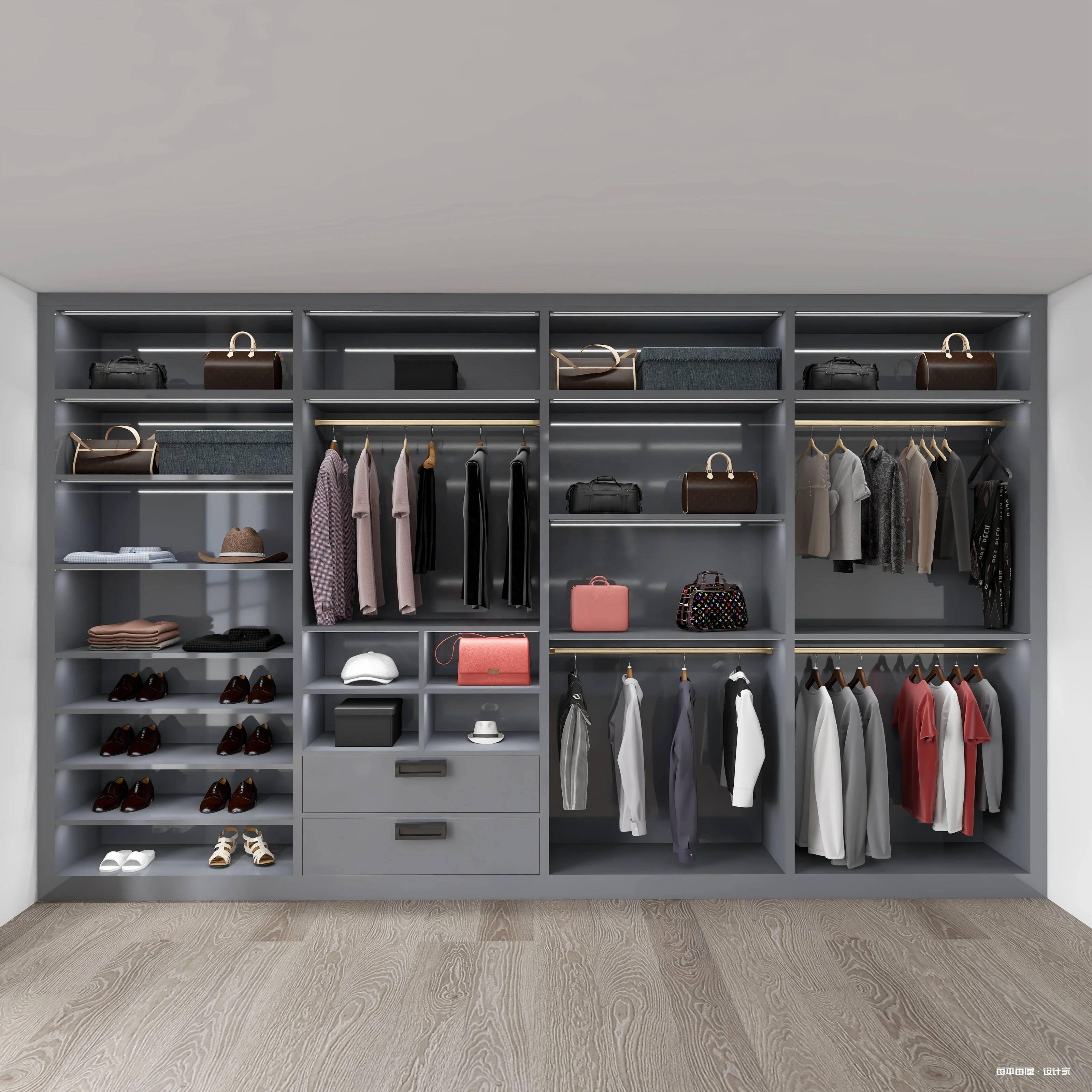 2021 customized High quality popular design Wardrobe Fast Deliver Customized Wood Shoes Closet Cabinets Amoires