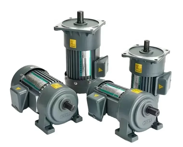 Foot Mount Shaft Dia 18mm 22mm 28mm 32mm 40mm 50mm 100W ~ 3700W Horizontal Vertical Single Phase 3-Phase AC Helical Gear Motor