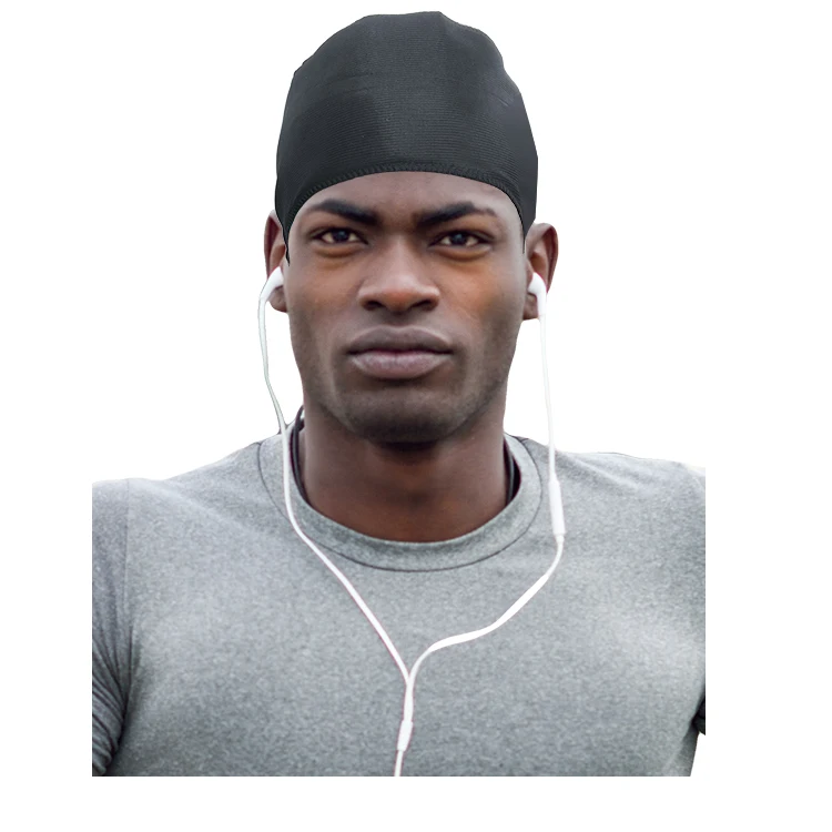 Wholesale Argan black castor Head Wrap Deluxe Foam Mesh Wrap Adjustable Headwrap Sport Headband Hair Band