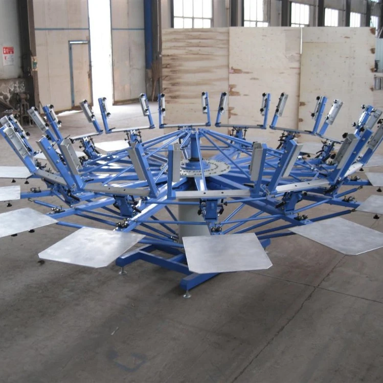 K-Ring Manual 10 color/10 station silk screen printing machine