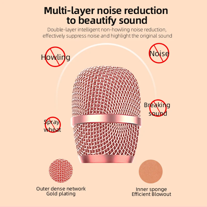 Wireless Bluetooths Karaoke Microphone With Bracket Microphone Available For Meeting Speech KTV Singing Wireless Recording Micro