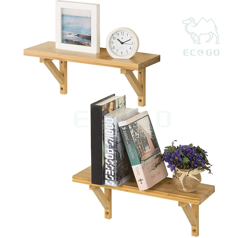 Natural Wall Shelves Rustic Wood Floating Shelves for Bedroom Living Room