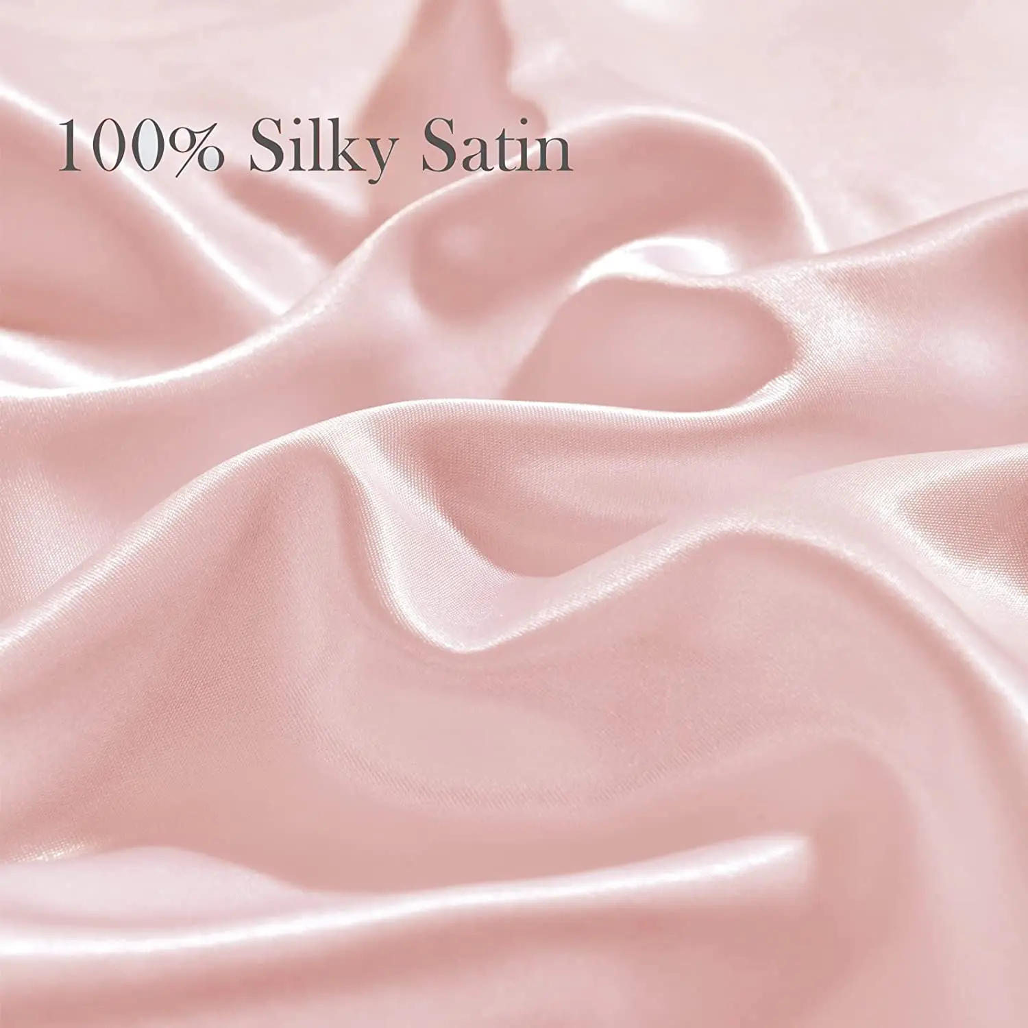 Satin Pillowcase for Hair and Skin et of 2 Silky Cooling Pillow Covers Cases with Scrunchie and Bonnet, Envelope Closure Design