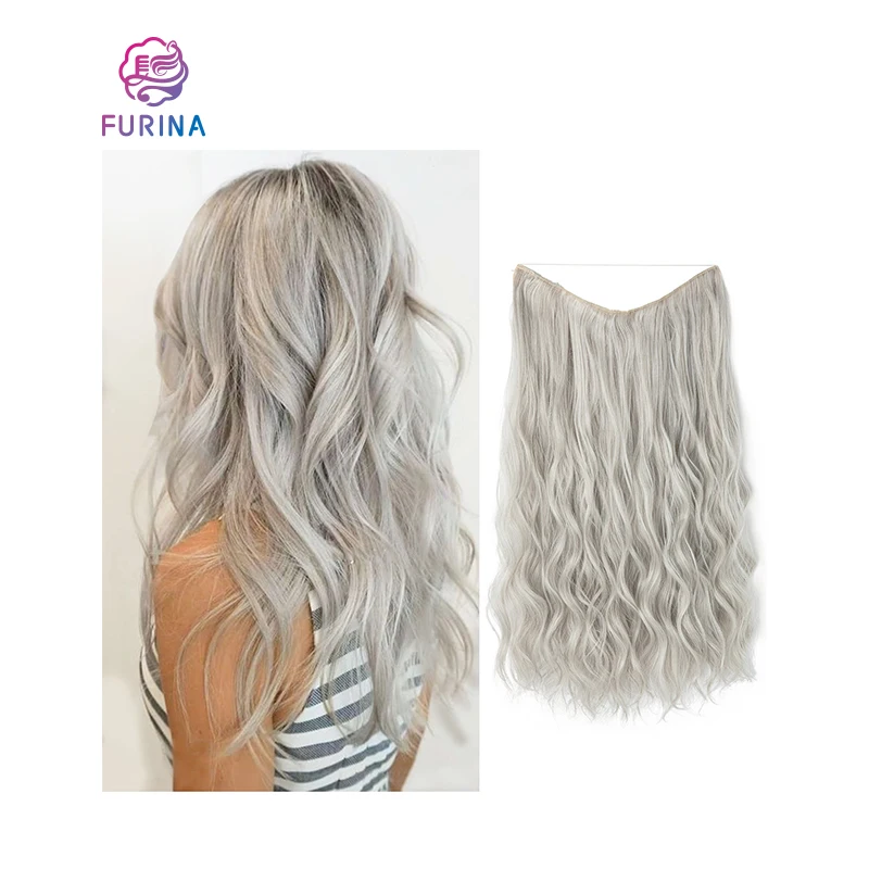 Wholesale 16 inch 20 inch water wave hair weft weave hair curly micro ring loop synthetic hair extension bundle for women