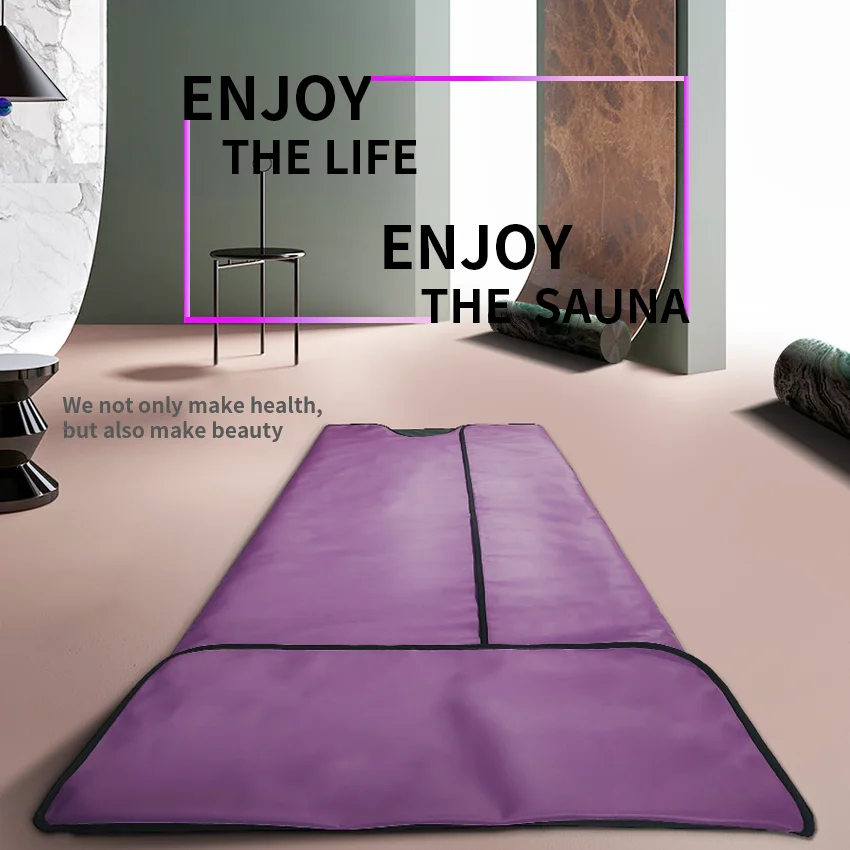 Waterproof Pvc Purple Portable Infrared Low Emf Sauna Blanket For Stacked Sweating Weight Loss Auto Body Systems