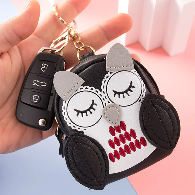 Cute Cartoon Owl Shape Mini Wallet Kids PU Leather Coin Purse Pouch Bag With Competitive Price Key pendant
