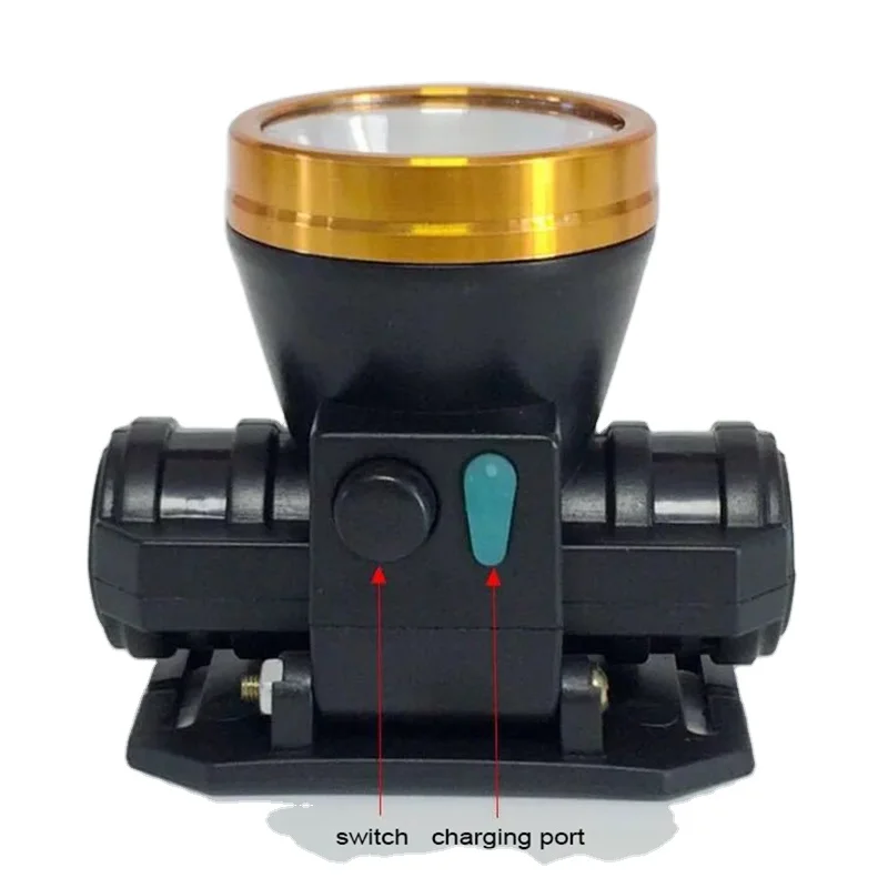 High power mini LED headlights, outdoor climbing, camping, cycling, waterproof special rechargeable headlights