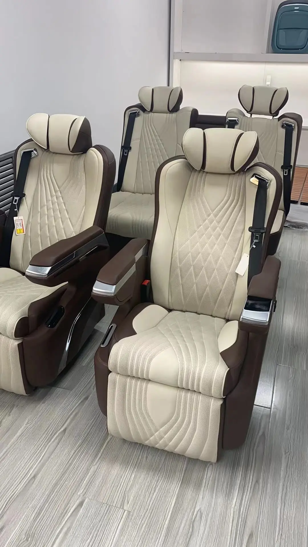 KIMSSY Vito Aero Leather Seats Wireless Charging Limousine Sofa Bed with Inner Modification Ventilation Hot Sale Rear Van Seats