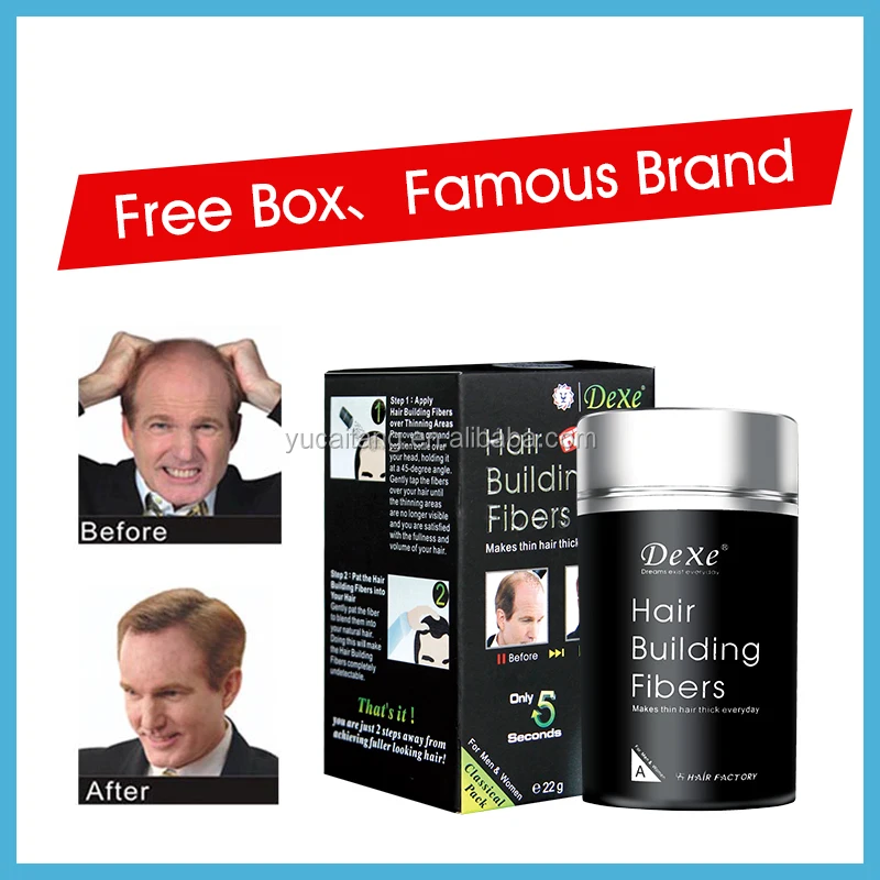 Dexe Professional Manufacturer 100% Natural Plant Keratin Cover Thinning Hair Spot Styling Powder Hair Building Fibers