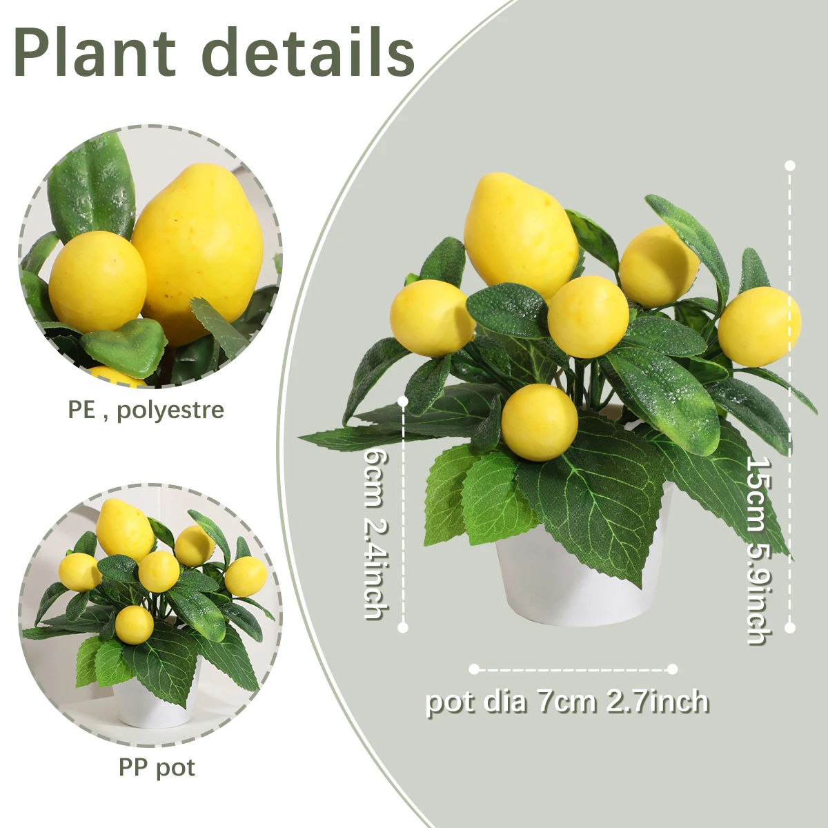FXH242179 Faux Plastic Lemon Fruit Mound Artificial Plants And Flowers Interior Decoration And Accessories For Home