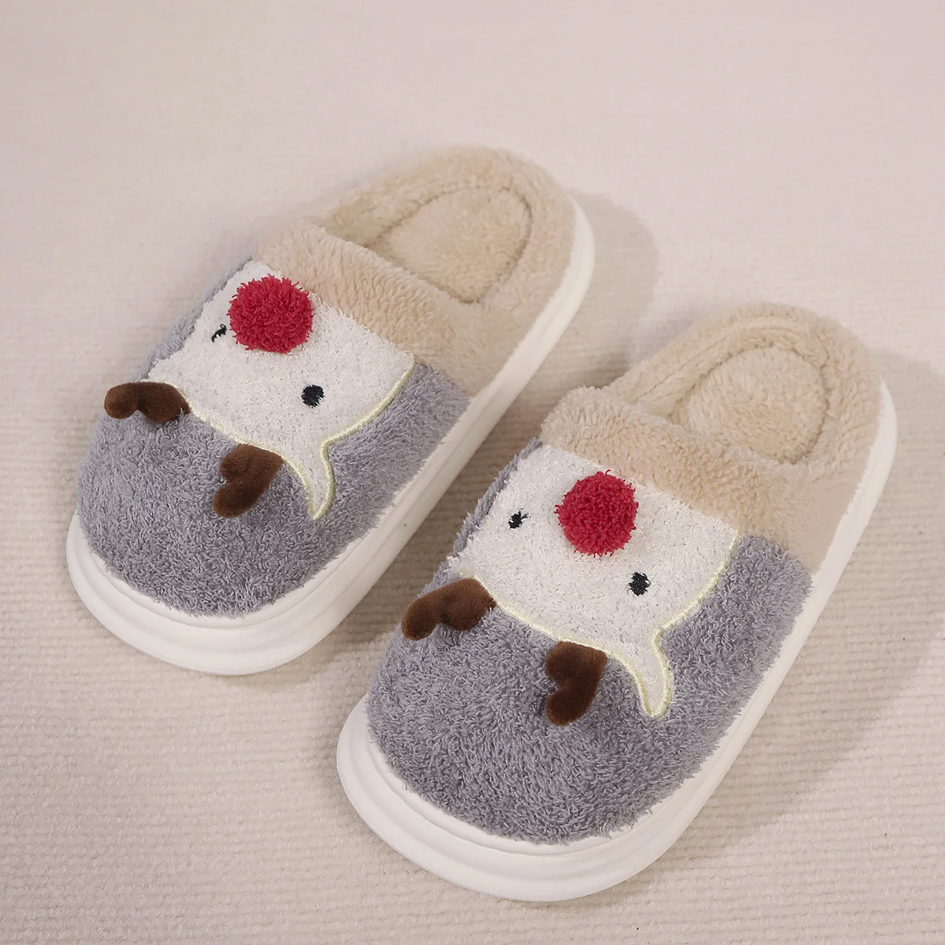 Autumn Winter Fashion Fluffy Faux Fur Women Furry Gift Home Slippers Warm Christmas warm indoor Slippers